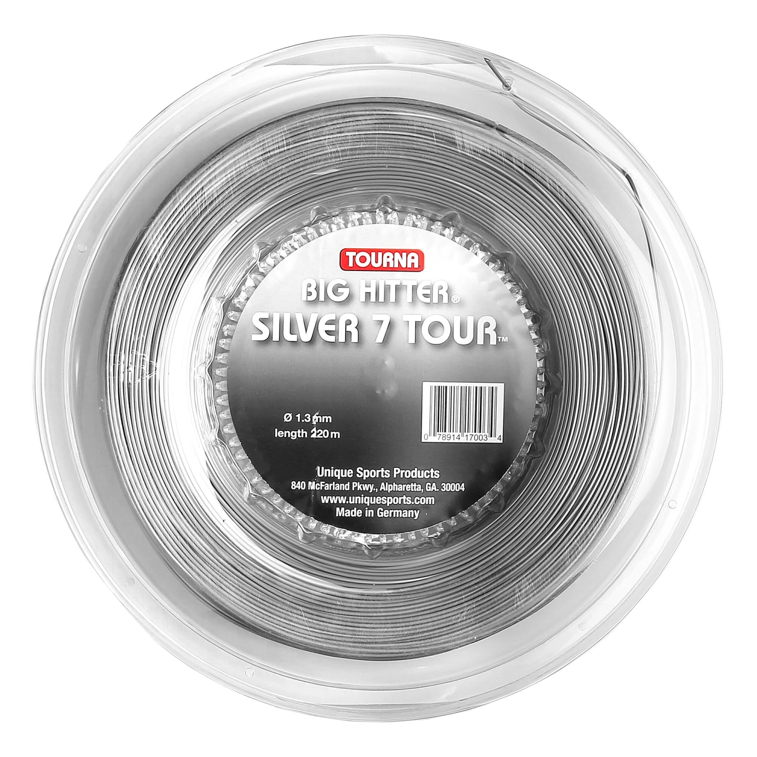 Tourna Silver7 Tour Saitenrolle 220m - Silber 3 Tourna Silver7 Tour Saitenrolle 220m - Silber