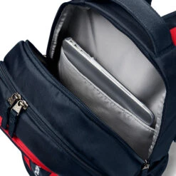 Under Armour Hustle 5.0 Rucksack - Blau, Rot -Dunlop Geschäft 0139900000 10