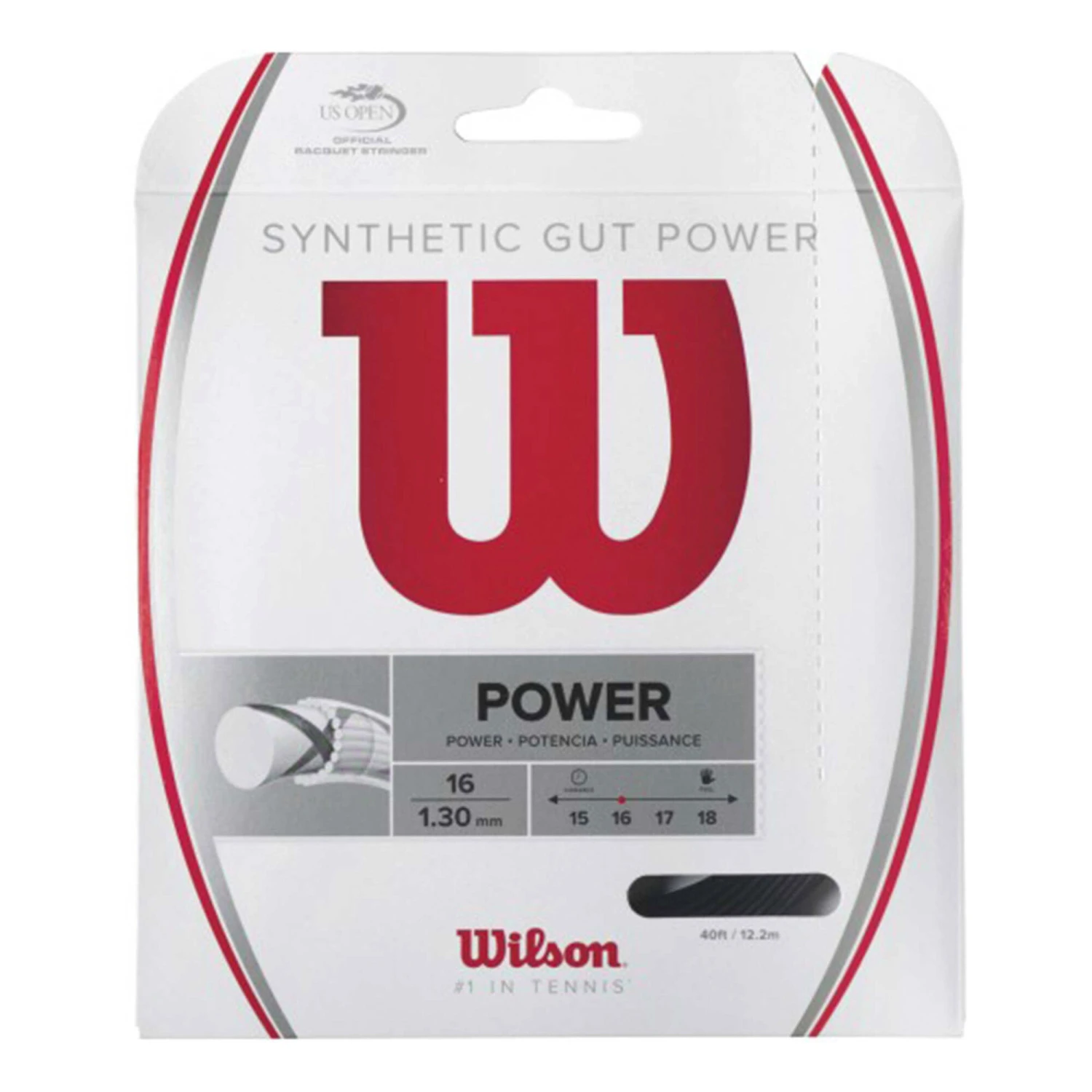 Wilson Synthetic Gut Power Saitenset 12,2m - Schwarz 3 Wilson Synthetic Gut Power Saitenset 12,2m - Schwarz