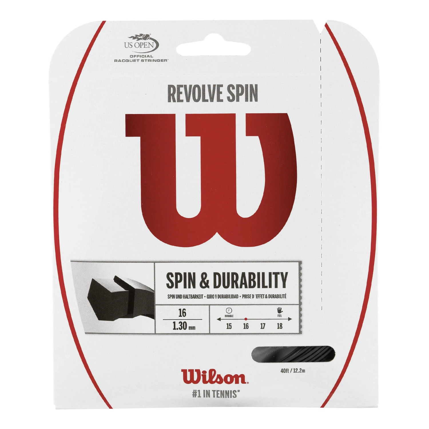 Wilson Revolve Spin Saitenset 12,2m - Schwarz 3 Wilson Revolve Spin Saitenset 12,2m - Schwarz
