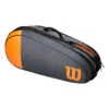 Wilson Burn Team Schlägertasche 6er - Schwarz, Orange -Dunlop Geschäft 0219600000 0 2