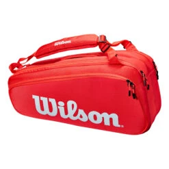 Wilson Super Tour Schlägertasche 6er - Rot, Weiß -Dunlop Geschäft 0220700000 0 1