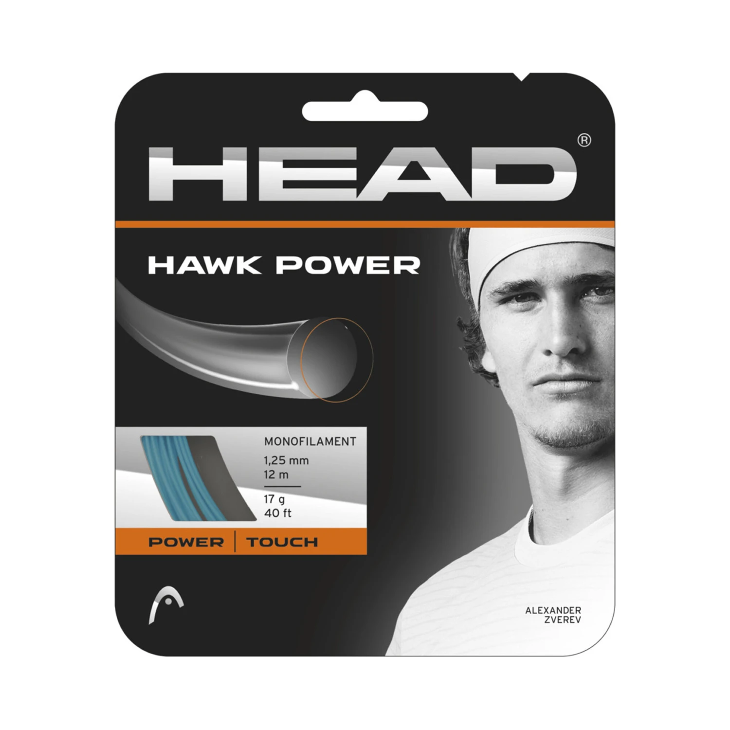 Head Hawk Power Saitenset 12m - Anthrazit 3 Head Hawk Power Saitenset 12m - Anthrazit