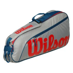 Wilson Junior Schlägertasche 3er - Grau, Rot -Dunlop Geschäft 0236800000 000