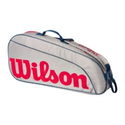 Wilson Junior Schlägertasche 3er - Grau, Rot -Dunlop Geschäft 0236800000 0 3