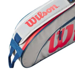 Wilson Junior Schlägertasche 3er - Grau, Rot -Dunlop Geschäft 0236800000 13